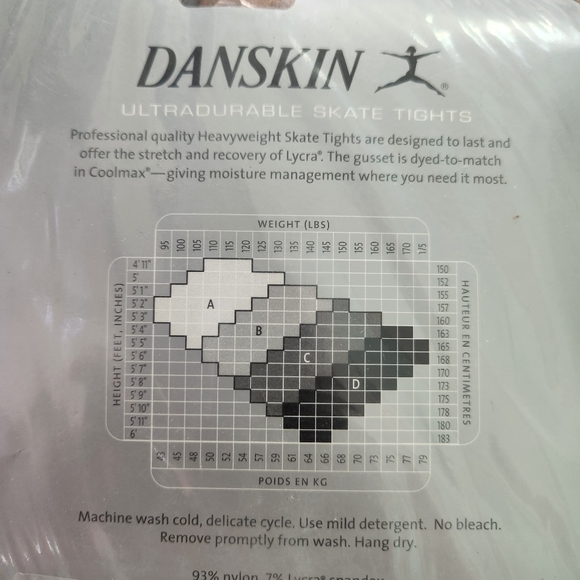 Ice Skating Danskin Dancewear Womens Heavyweight Footed Figure Skating Tights - Picture 3 of 5